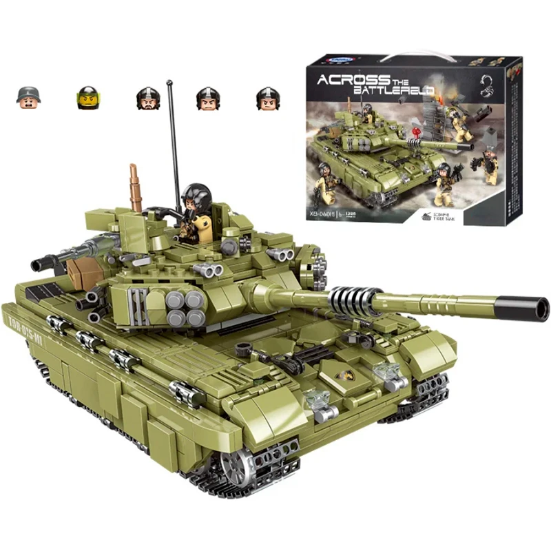 Army T90 Panzer Tiger Tank Building Blocks Compatible Technical Classic Military War Weapons Bricks Kid Educational Boy Toy Gift