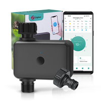 N321 Zigbee Smart Garden Water Timer Manual Scheduled Cyclic Watering Modes Voice Control Requires Zigbee Gateway (NOT included)