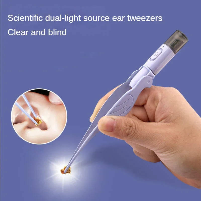 Ear Tweezer Ear Wax Removal Tool with LED Light Magnifying Glass Ear Pick Cleaner Earwax Tweezers for EarWax Remover EarCare