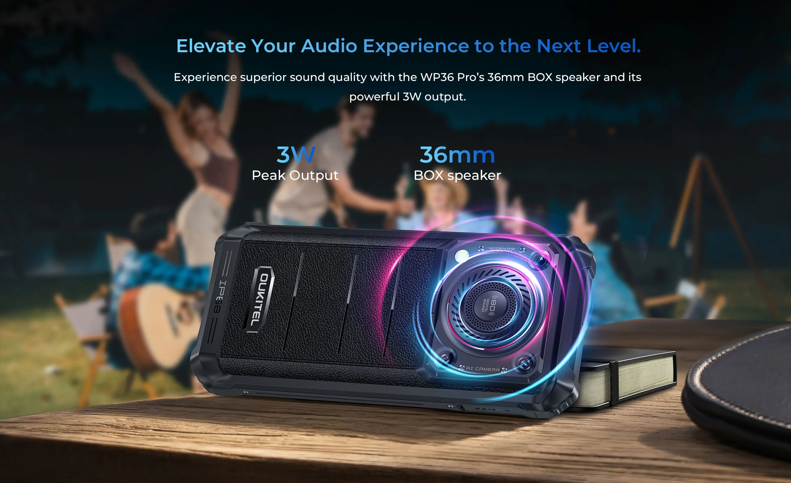 Oukitel WP36 Pro Rugged Smartphone 6.52' HD 60Hz 10600 MAh 6GB+256GB Mobile Phone Android 14 13MP+5MP NFC Cell Phone