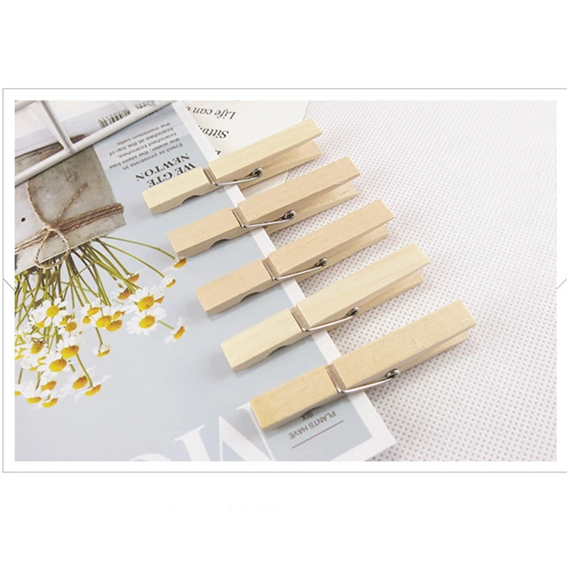 300/500pc 25/35/45mm Wholesale DIY Wood Crafts Clothespins for Photo Home Decoration Accessories for Storage  Clip Hanger