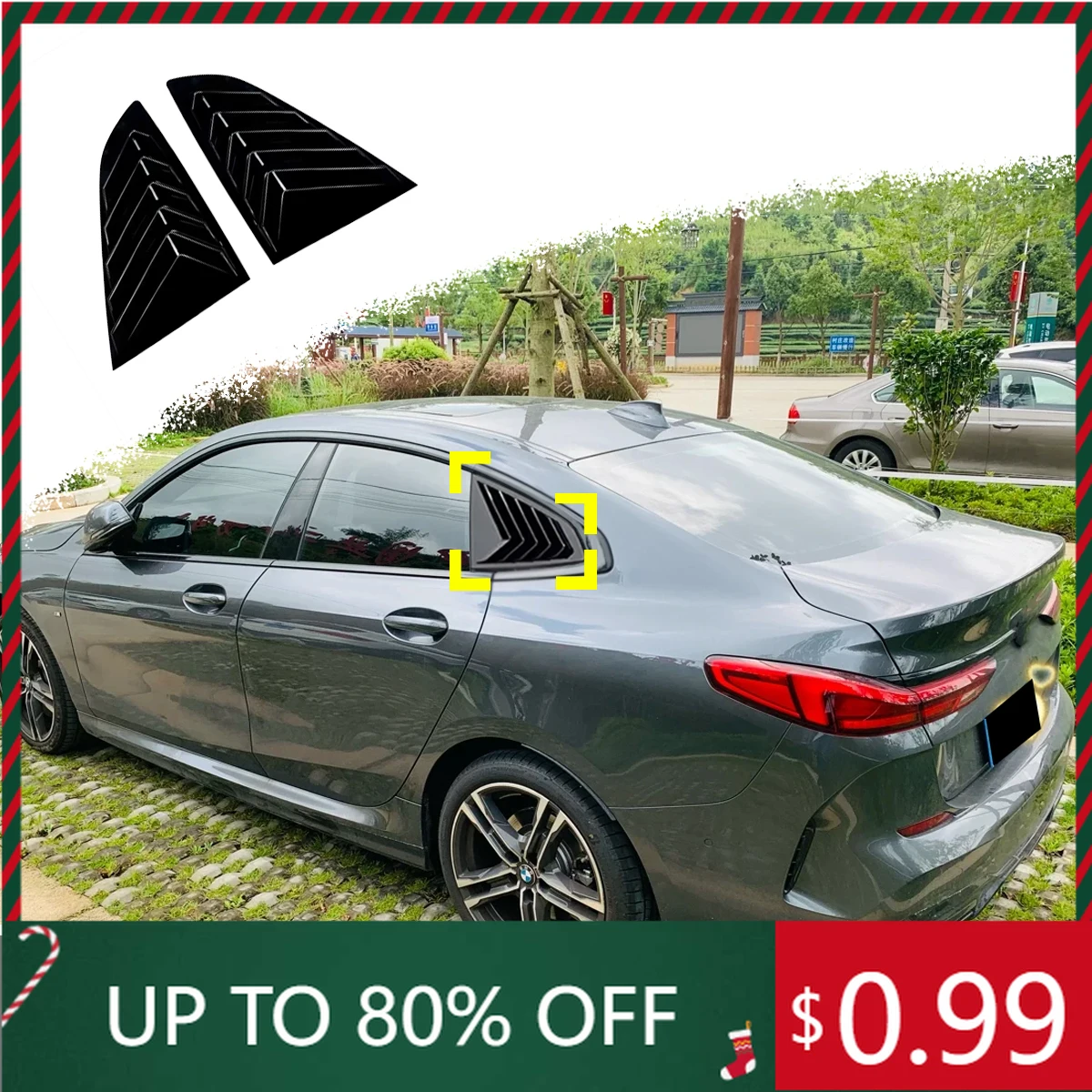 

Для BMW 2 серии F44 2020 2021 2022 2023, автомобильные задние солнцезащитные чехлы с обеих сторон, декоративные наклейки на заднюю часть кузова, внутренние наклейки