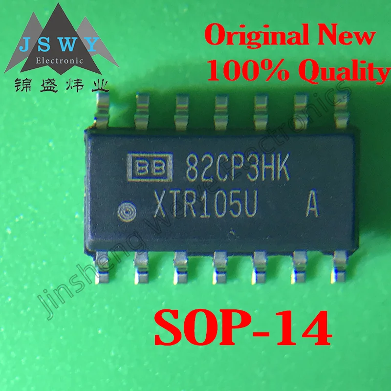 

(1/5 PCS) XTR105UA XTR105U SOP-14 100% Original 4-20mA Current Loop Transmitter IC In Stock Fast Shipping