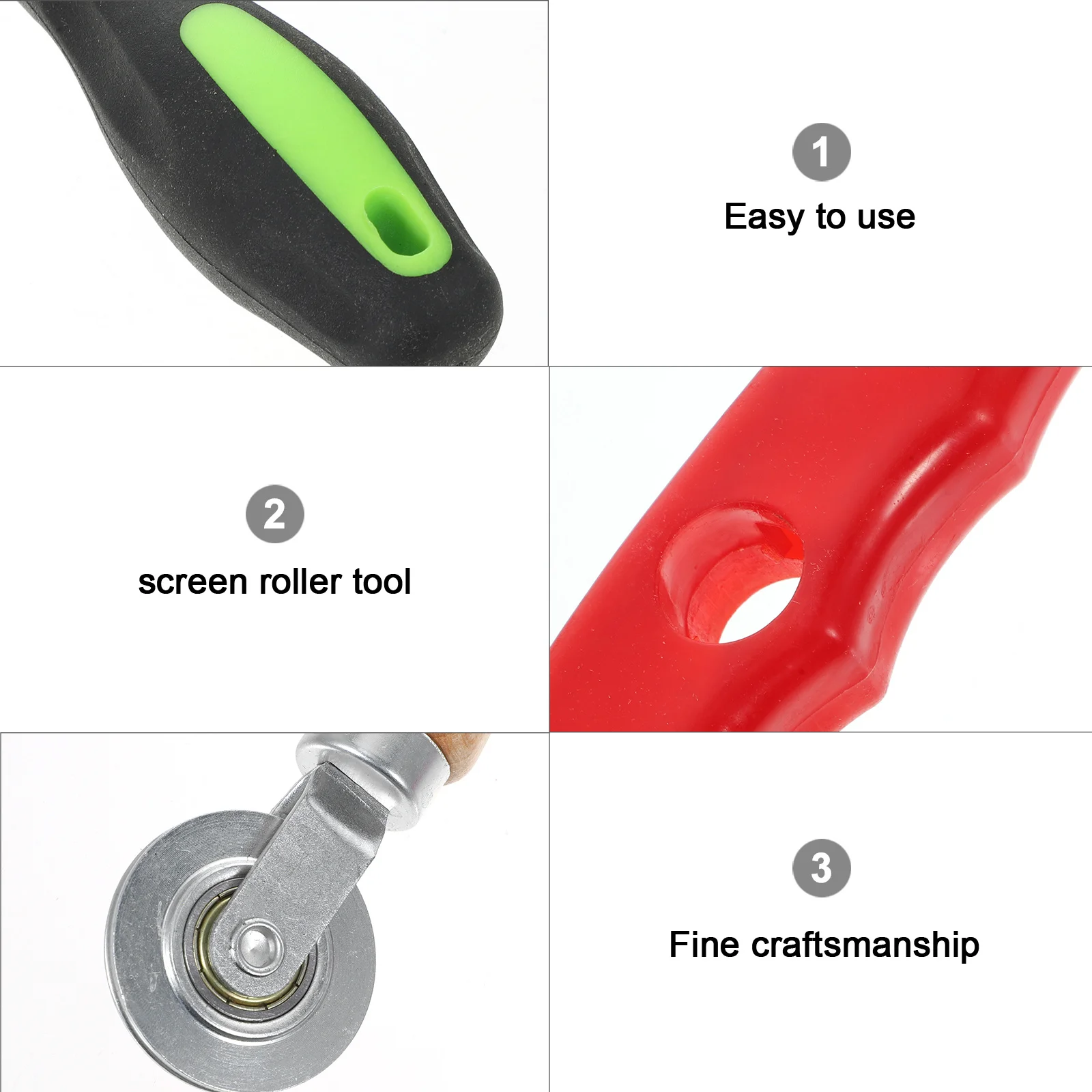 

1 Set Screen Rolling Tool Dual Wheels For Window Door Screens Durable Spline Roller Equipment, Screen Installation Kit, Hardware