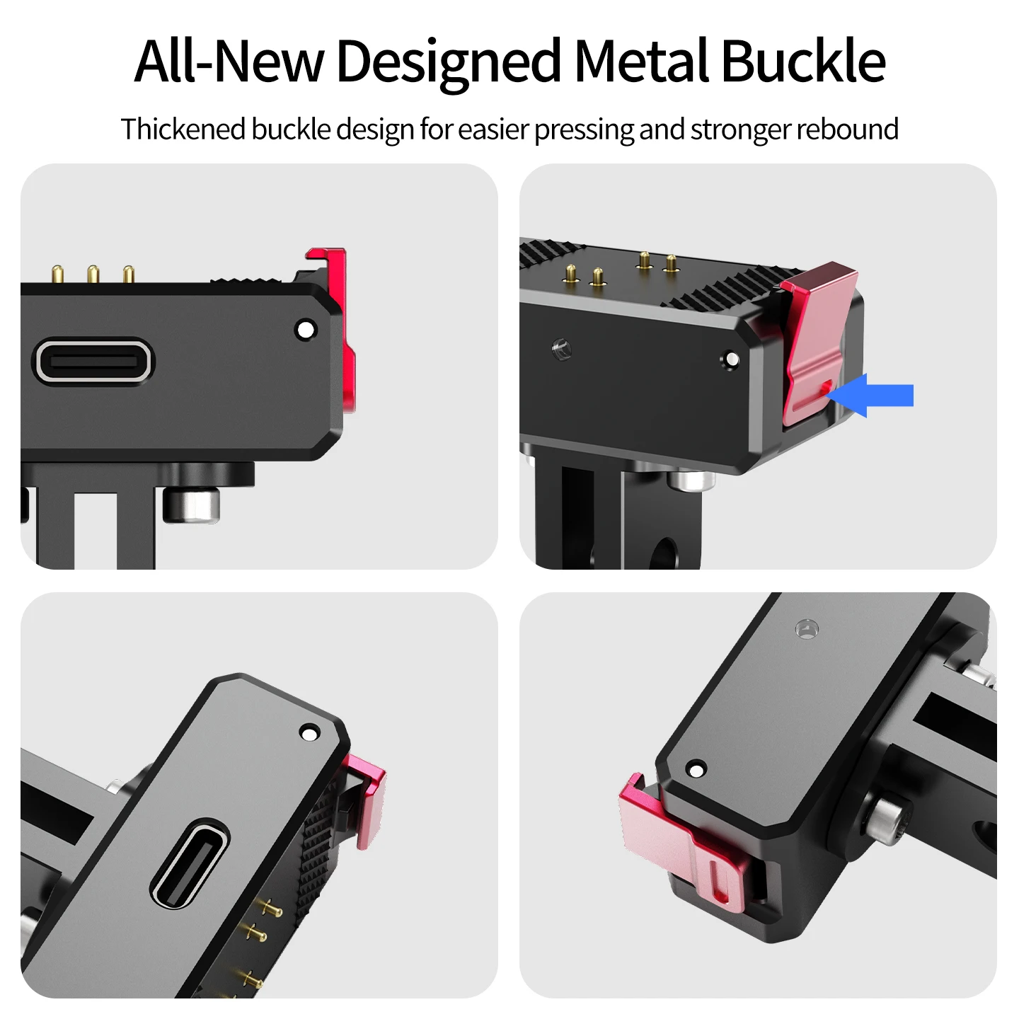 Aufladbarer magnetischer Kamerakäfig-Stativadapter für DJI Osmo Nano Kamera, Selfie-Stick, Fahrrad-Rucksackhalterung für Mikrofon- und Lichterweiterung – Detail 13