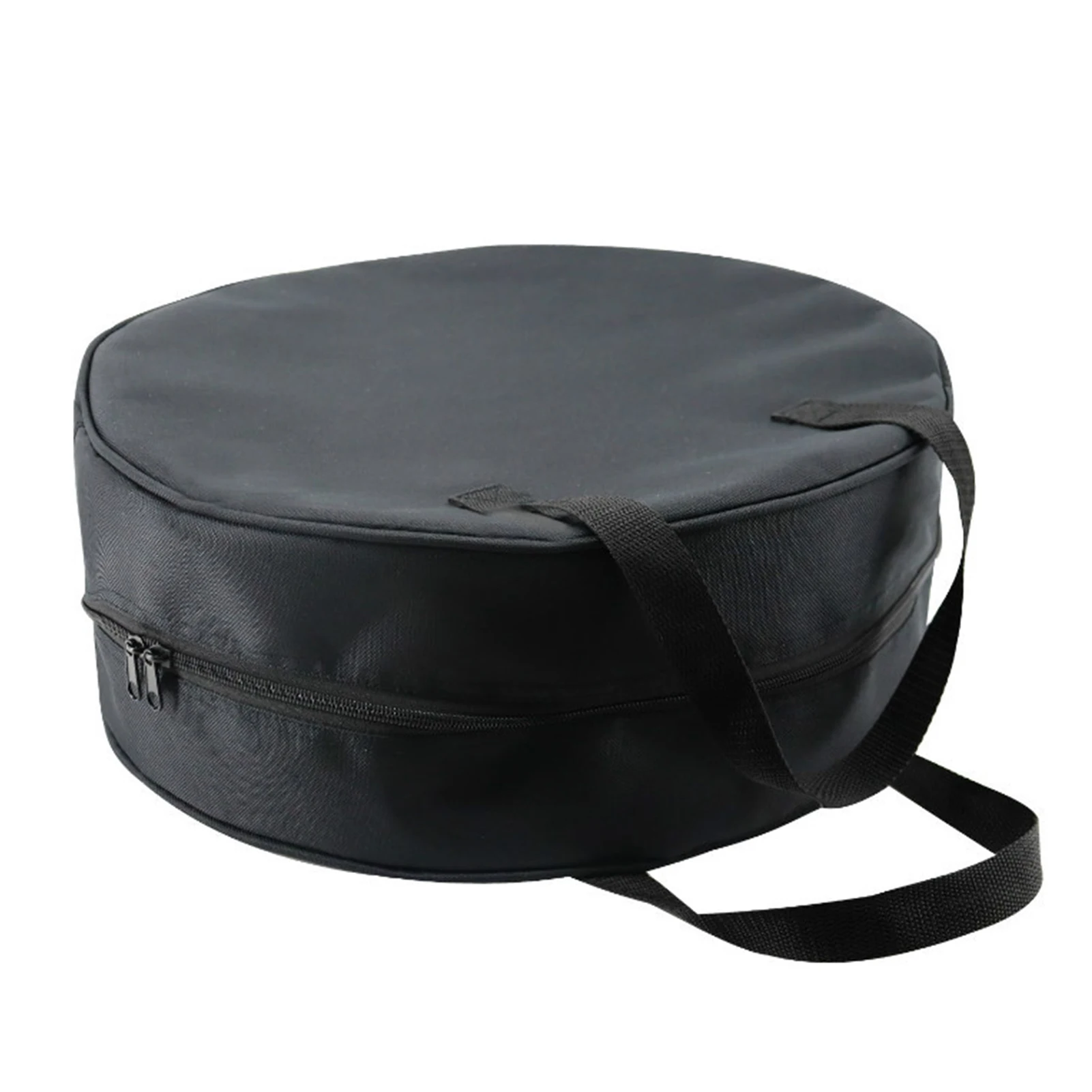 16 Inch Cable Storage Carry Bag With Carry Handle Double Zip Black Round Water Hose Storage Bag for Caravans Gardening Equipment