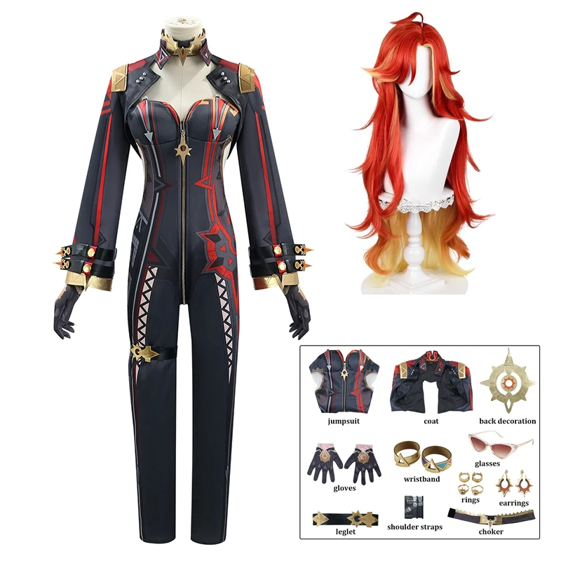 

Mavuika Cosplay Genshin Impact Cosplay Costume Accessories Wig Women Anime Comic Party Role Playing Dress Outfits