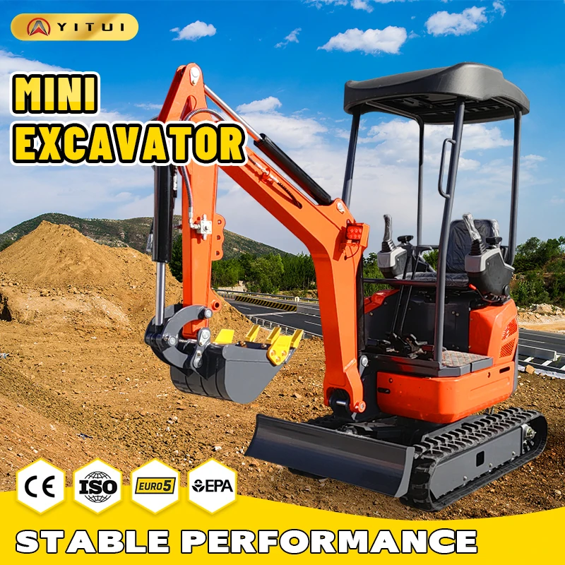 Customized High Quality Small Crawler Mini Excavator 2.0 Ton Kubota Engine Hydraulic Digging Machine for Garden & Farm