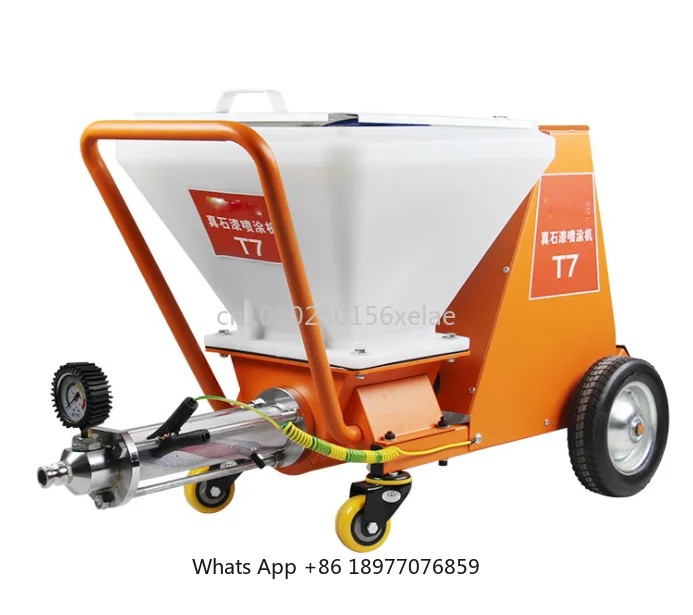 Small Mortar Wall Plastering Gypsum Spraying Machine Real Stone Paint Spraying Machine