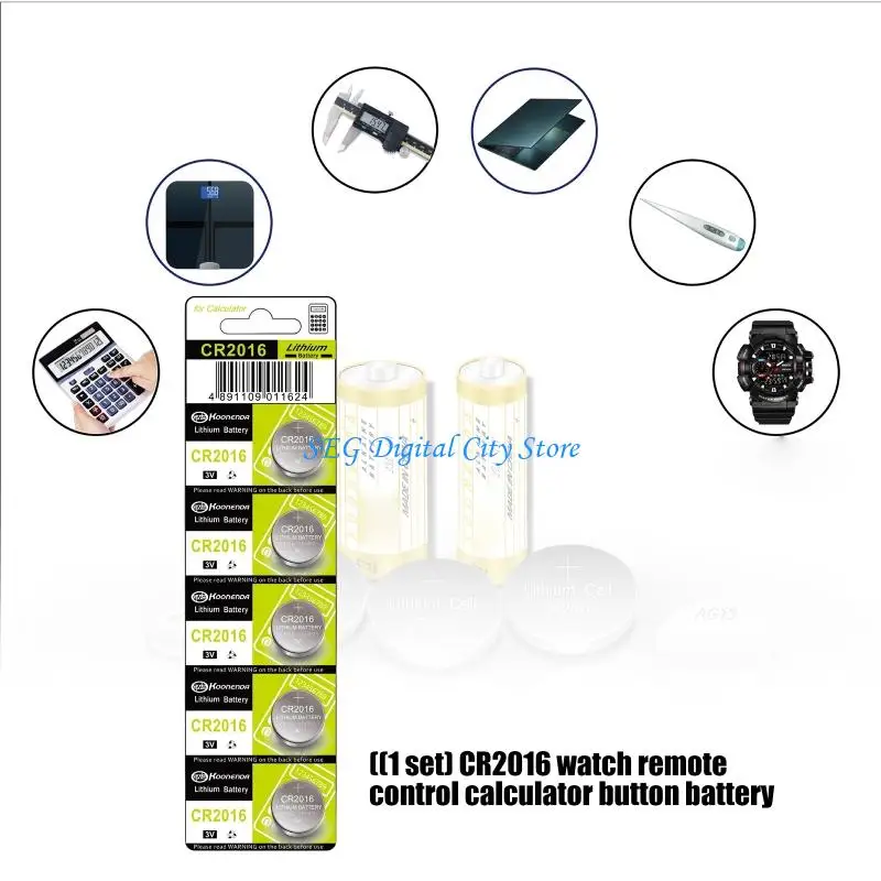 

U75B CR2016 Coin Batteries 3V Stable Power for Remote Controls Watch 10/5PCS