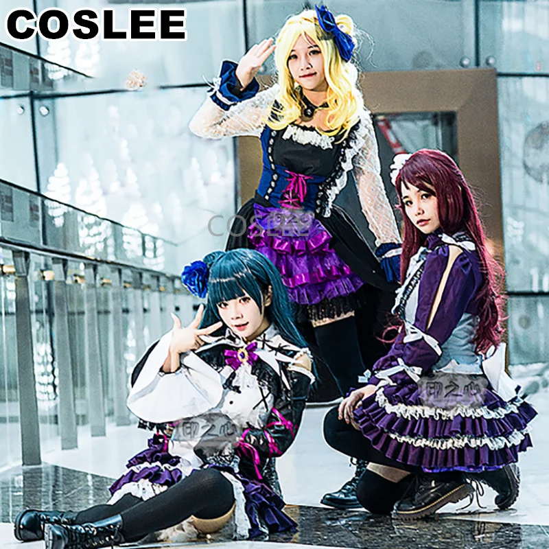 COSLEE LoveLive! Sunshine! Aqours Sakurauchi Riko Tsushima Yoshiko Ohara Mari Guilty Kiss Girl's Uniform Dress Cosplay Costume