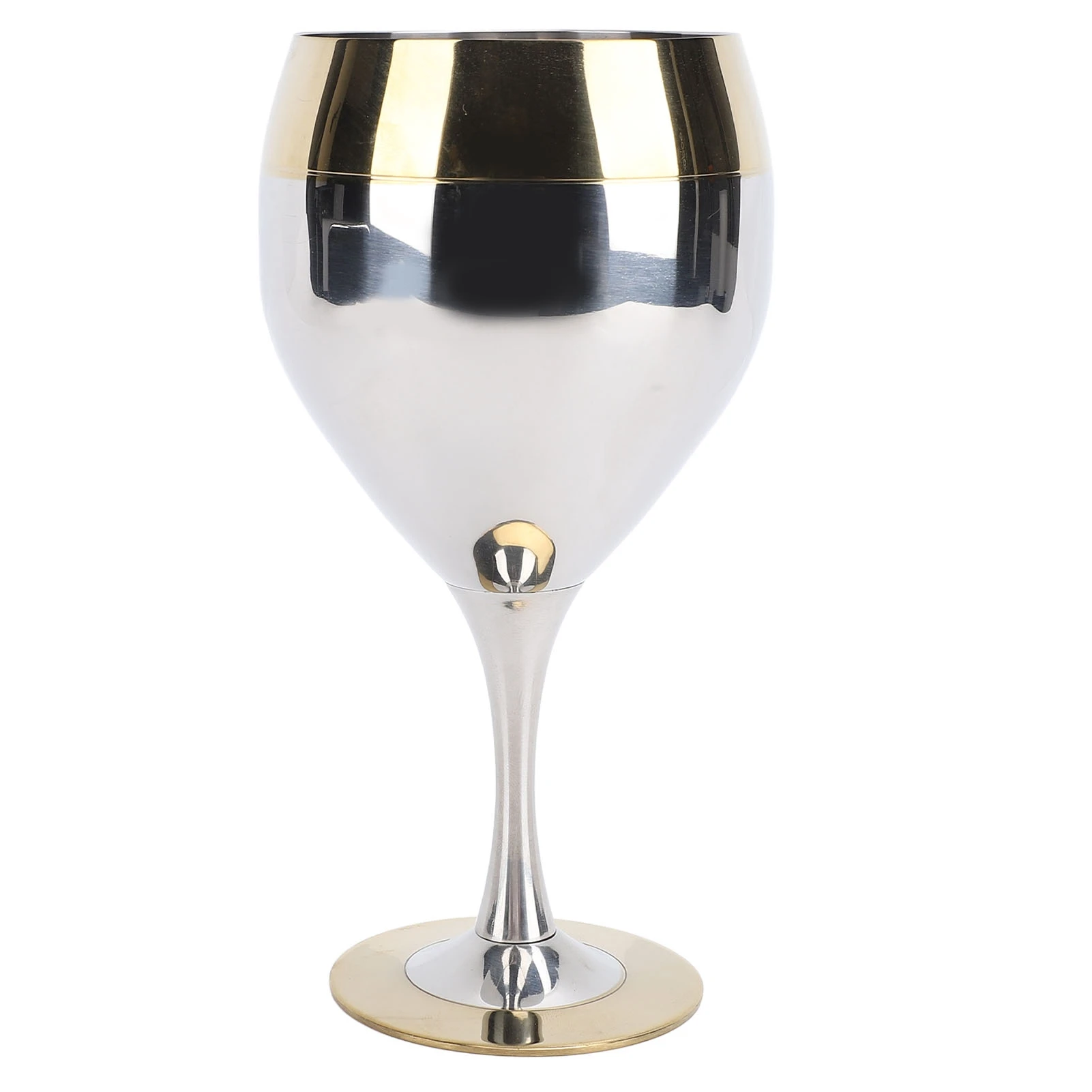 304 Stainless Steel Wine Glass 350ml Unbreakable Wine Glass Gold Rimmed Wine Goblet for Travel Camping Pool Outdoor Events Weddi