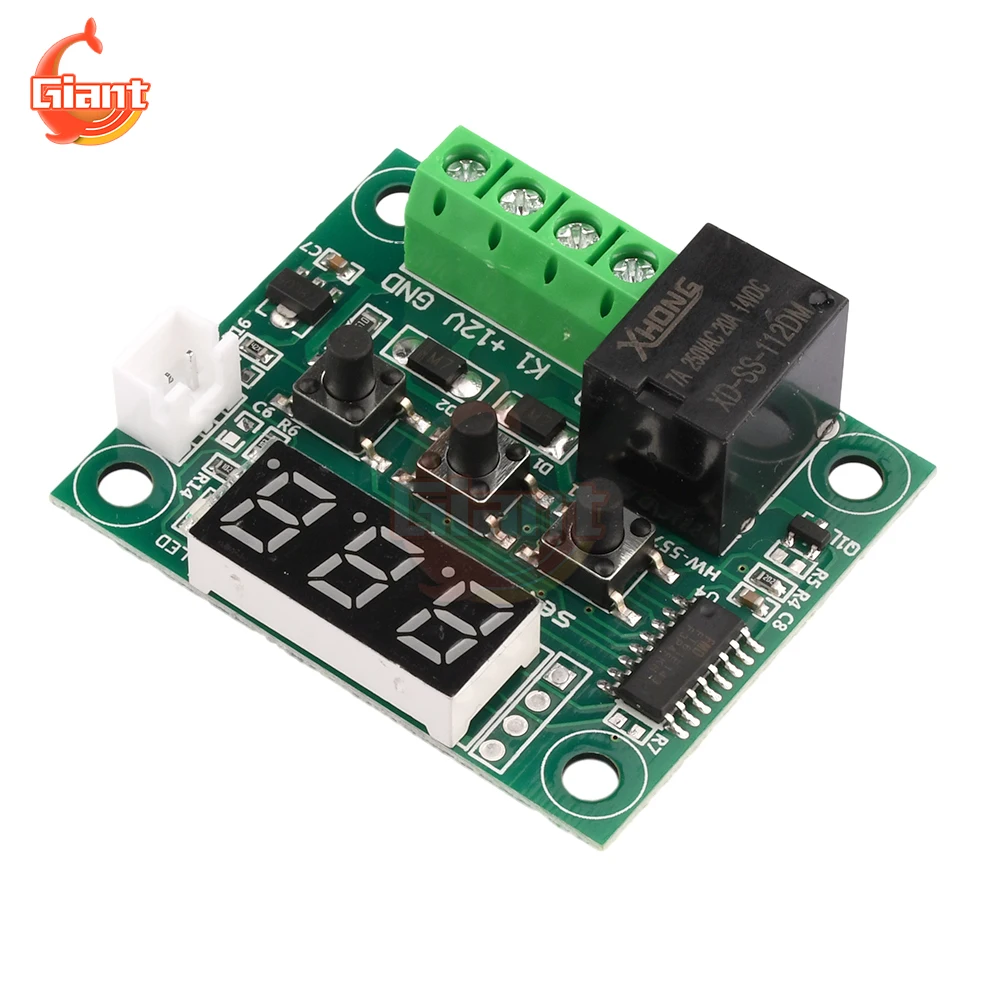 DC12V Digital Temperature Controller Module Adjustable Refrigeration Heating Temperature Regulator NTC Sensor Probe Thermostat