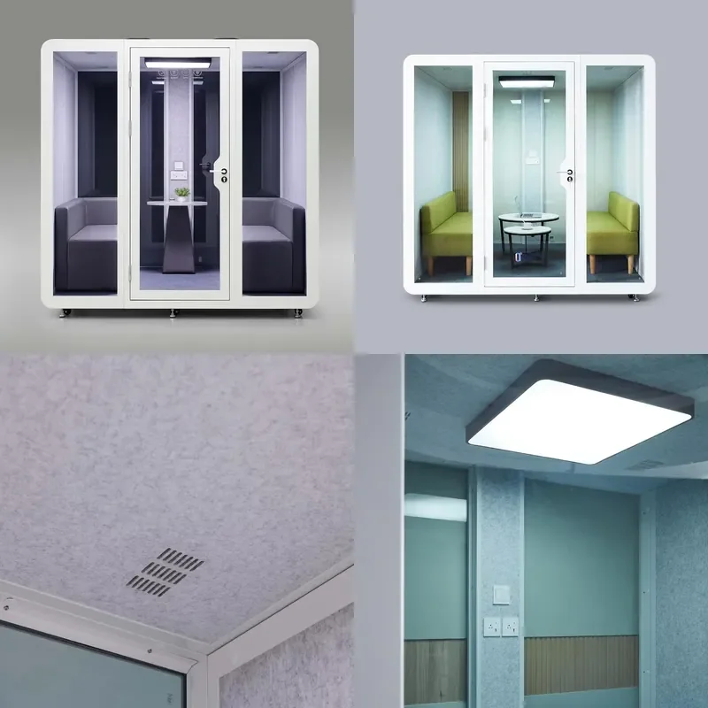 Exceptional Custom Felt Panel Soundproof Room with Tempered Glass Windows for Home Studio Office Noise Reduction