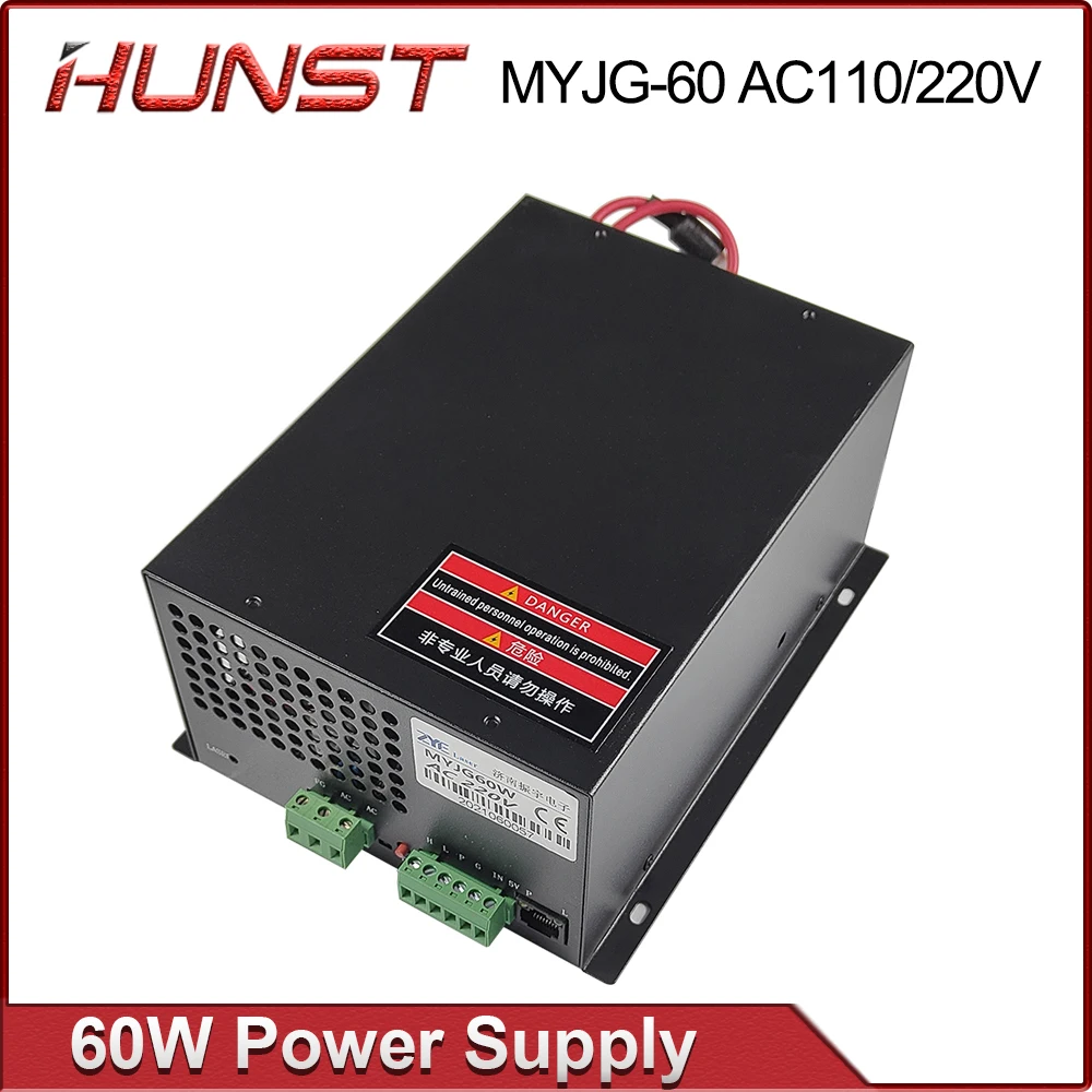 

Hunst MYJG 60W CO2 Laser Power Supply 110V/220V Optional, Suitable For 50~70W Cutting And Engraving Machine