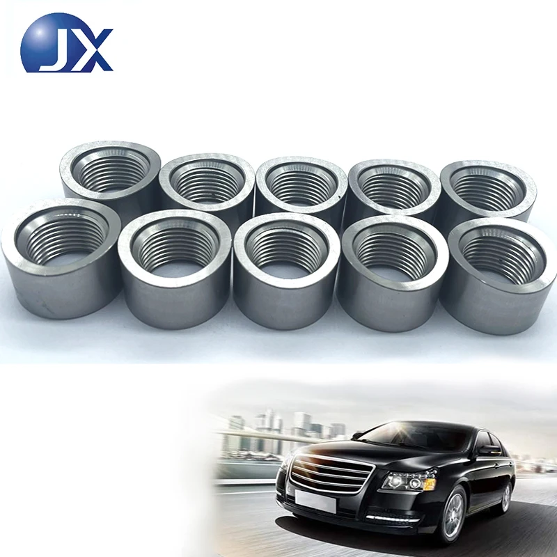 304 Stainless Steel O2 Sensor Bung 10pcs M18 X 1.5 WELD ON Curved