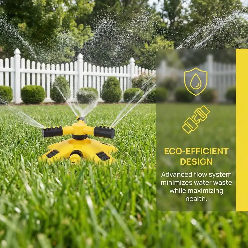 360 Degree Rotating Garden Sprinkler Tandem Sprinkler Watering Device Automatic Lawn Water Sprayer Irrigation System