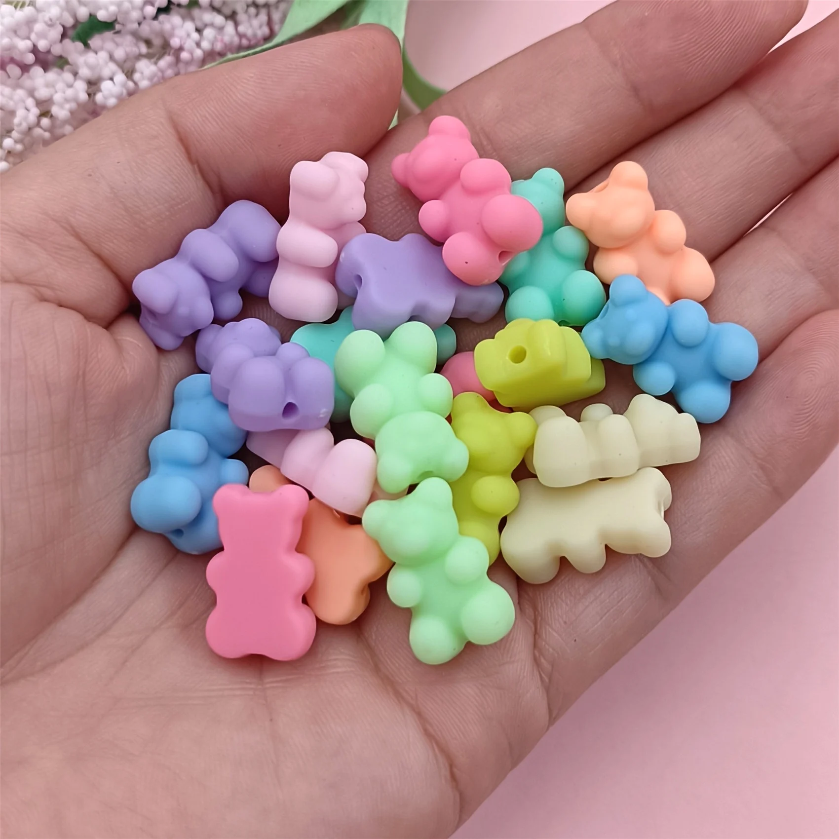 20 sztuk/partia 11*18mm akrylowe kreskówki niedźwiedź koraliki koraliki materiały DIY naszyjnik bransoletka tworzenia biżuterii akcesoria do rękodzieła — zdjęcie 6