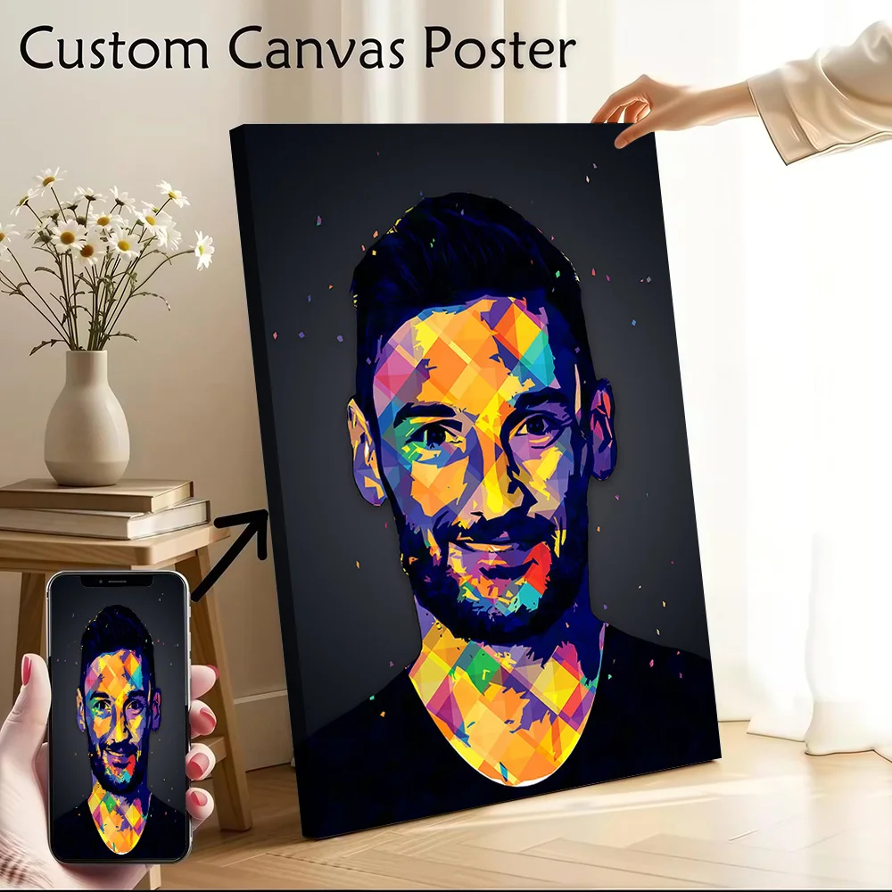 Hugo Lloris 1 Canvas Poster Customizable Printed Canvas Painting Wall Art for Fans Interior Accessories Living Room Decorations