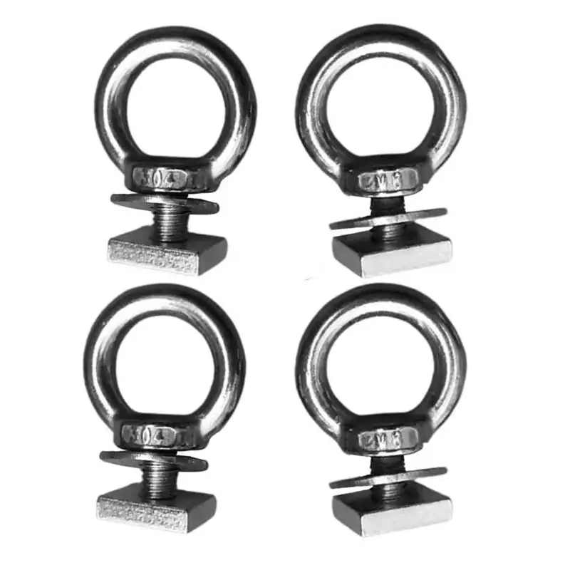 

4x T Bolt Eye Nut Tie Down Rings T Slot Bolts,Stainless Steel Anchoring Set Heavy Duty Eye Bolt Tie Down Rings M6 M8 Thread Dia
