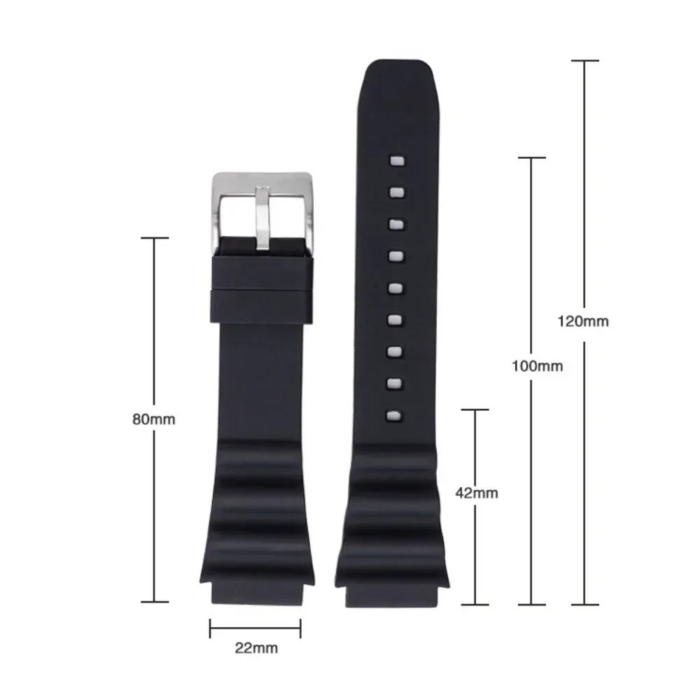 20mm 22mm Silicone Strap For Rolex SUBMARINER for Seiko SKX007 SRP777J1 for Casio Sport Watchband Waterproof Diving Bracelet