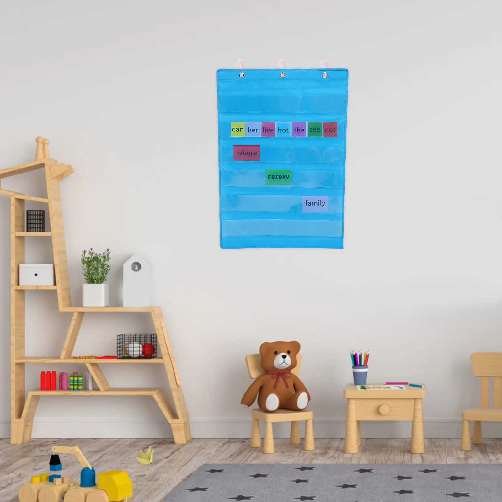 

Mounted Pick up Card Hanging Bag Cards Organizer Storage Letter Pocket Chart