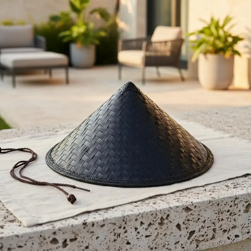

Samurai Conical Straw Hat Japanese Bamboo Hat for Cosplay Asian Performance Accessory 56cm Wide for Outdoor Festivals