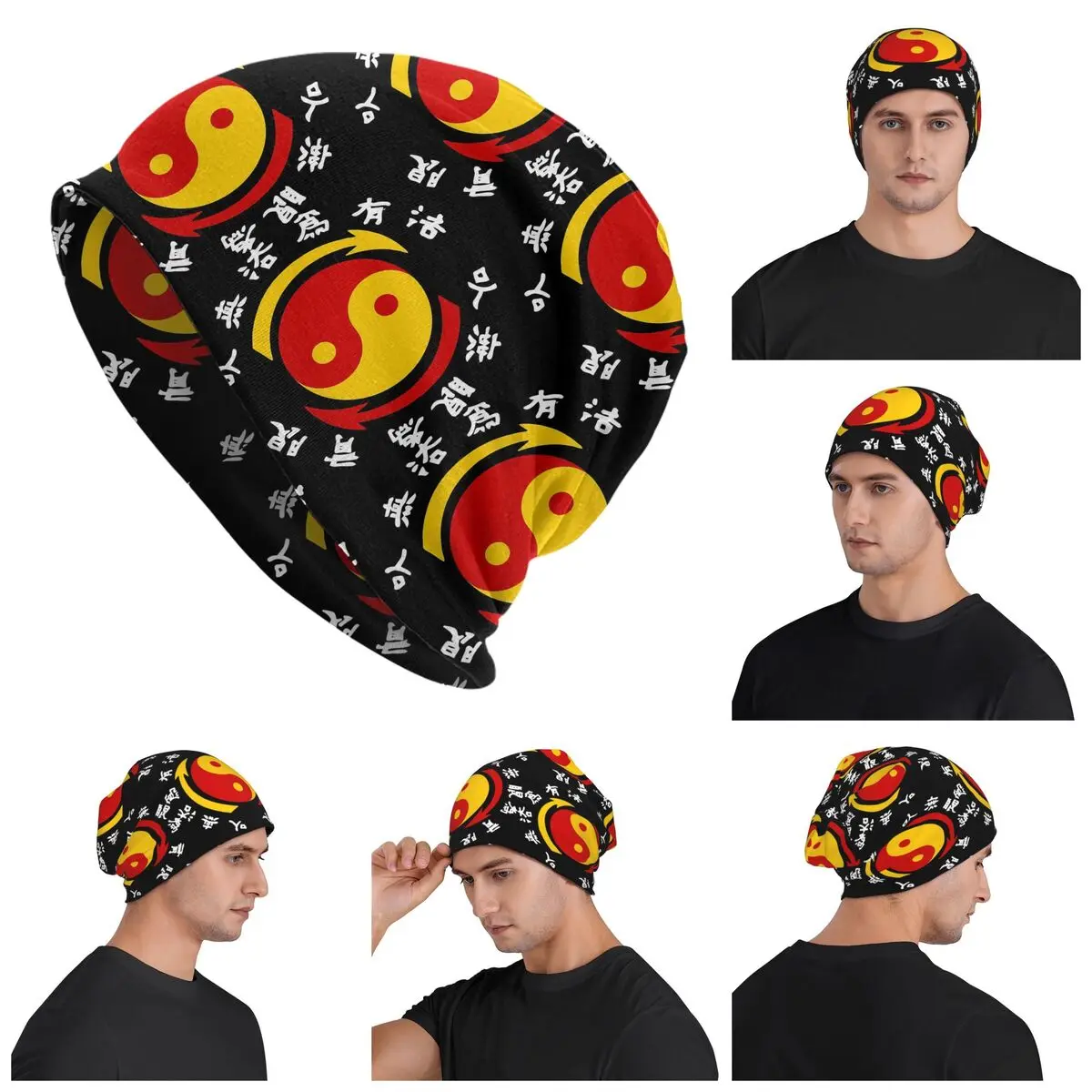JKD Jeet Kune Do Logo Skullies Beanies Hats Warm Autumn Winter Outdoor Cap Knitted Bonnet Caps for Unisex Adult