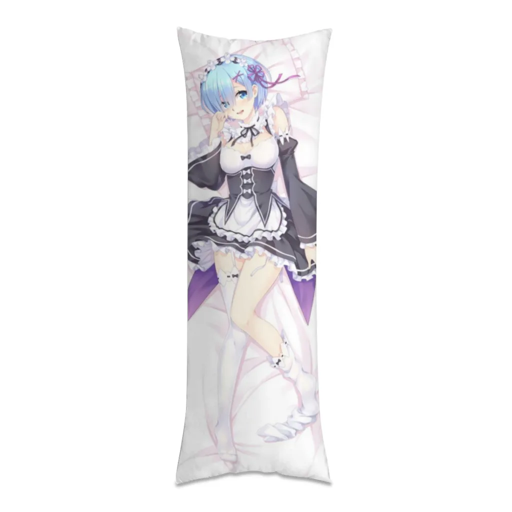 Re:Zero-INFINITY Rem Long Pillow Case Home Bedroom Living Room Sofa Cushion Cover Peach Skin Pillowcase