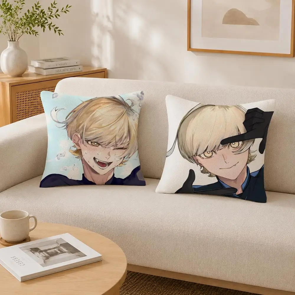 Anime Charles Chevalier Cushion Cover Soft Fluffy Short Plush Throw Decorative Cushion Covers for Sofa Bedroom Home Decor