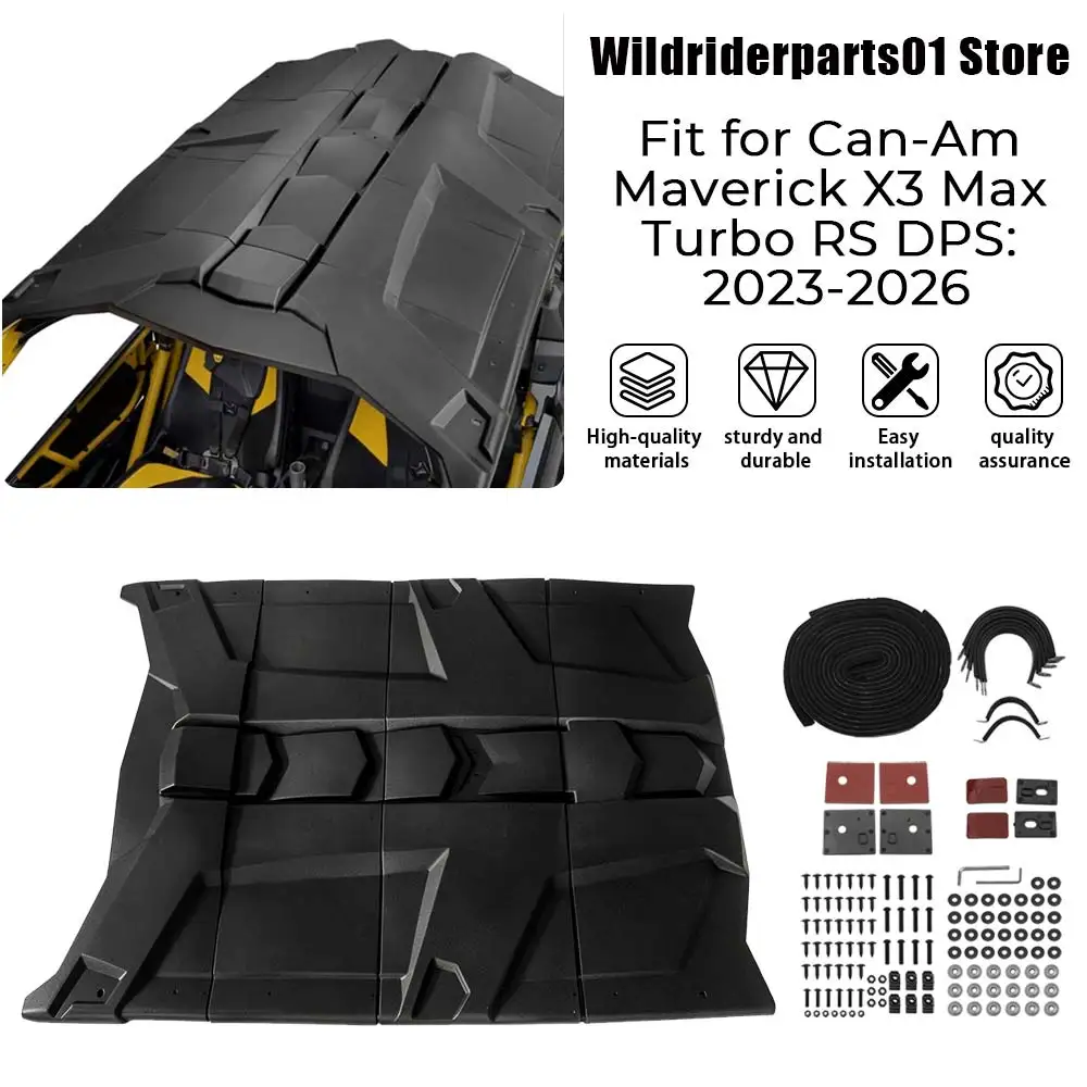For Can-Am Maverick X3 Max 4 Doors 2017-2026 Turbo/Turbo R/Turbo RR DS Accessories #715003750 4PCS Hard Plastic Top Roof Cover