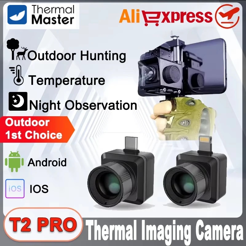 كاميرا حرارية ماستر T2PRO 256*192 للتصوير الحراري كاشف خارجي كاميرا حرارية أحادية العين تعمل بالأشعة تحت الحمراء للهاتف المحمول #1