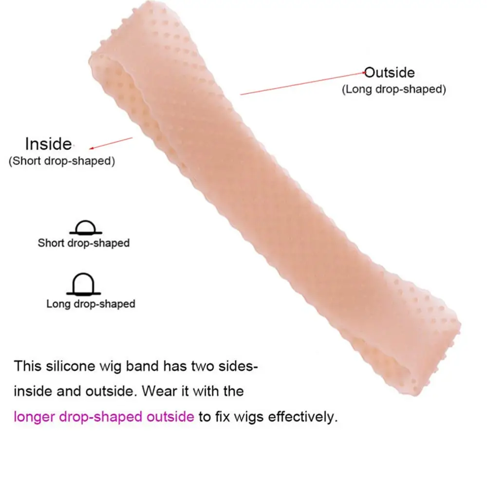 4 Pcs Silicone Wig Grip Band & Wig Cap Snatch Proof Wig Band No Slip Silicone Headband Bulk Elastic Fixed for Men Women image 3