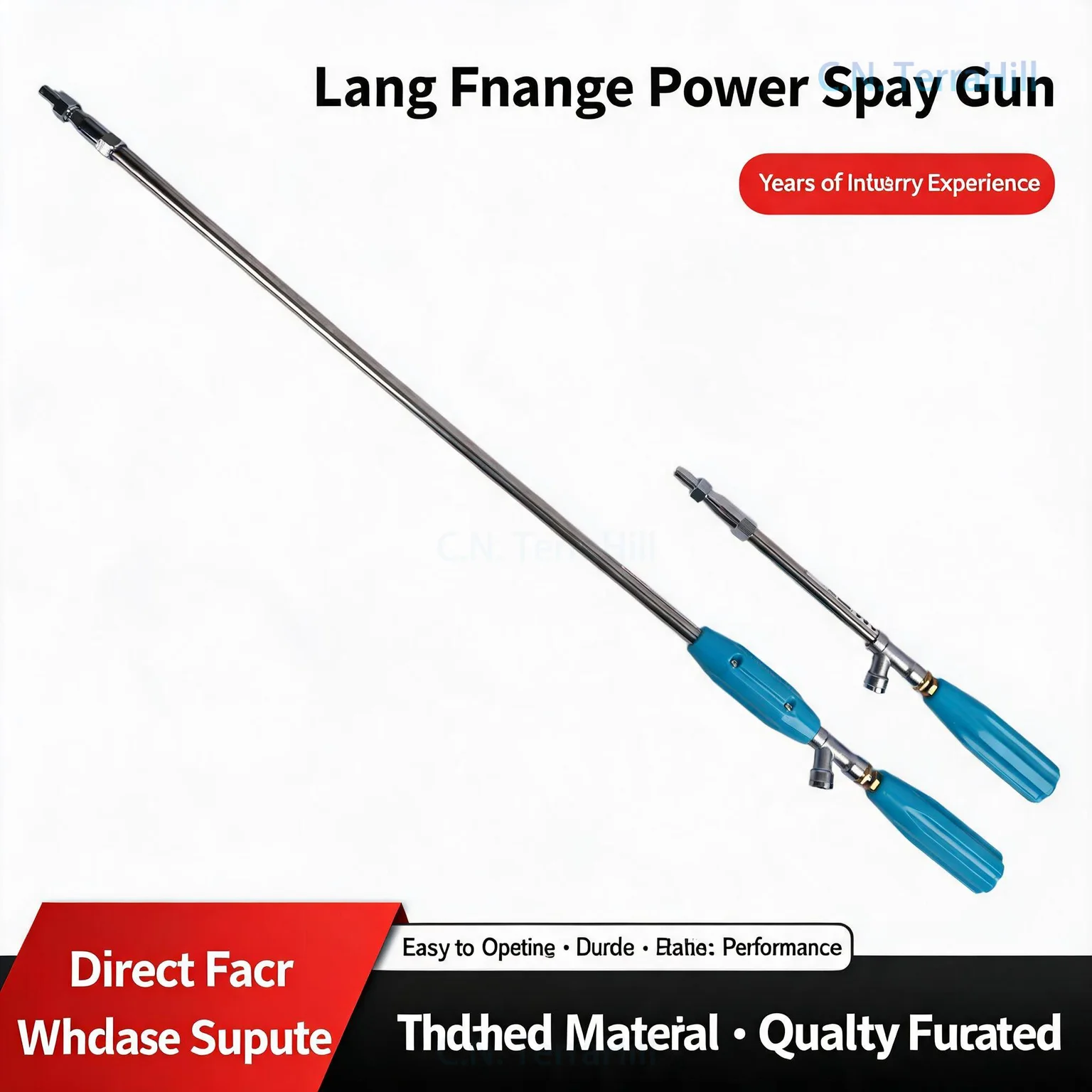 Heavy Duty Agricultural High Pressure Sprayer Accessories, Stainless Steel Boom, Remote Dosing Spray Gun, Thickened Extension