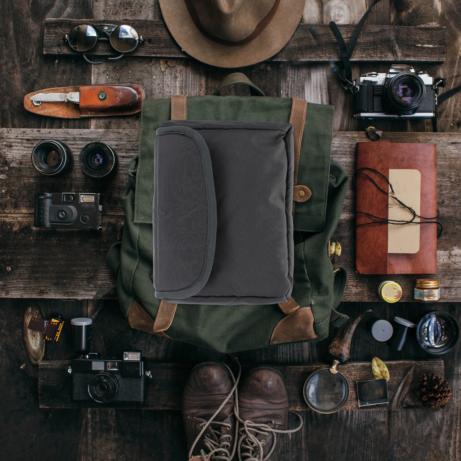 

OSALADI Padded Camera Sleeve Bag Insert for Backpack Thickened Nylon Top-Lid Protective Case