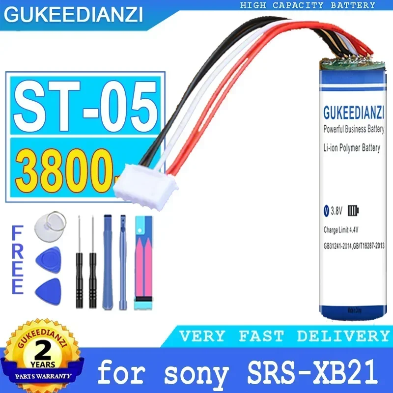 

High Capacity Replacement Battery 3800mAh For Sony SRS-XB21, ST-05, ST-05S, Bluetooth Speaker