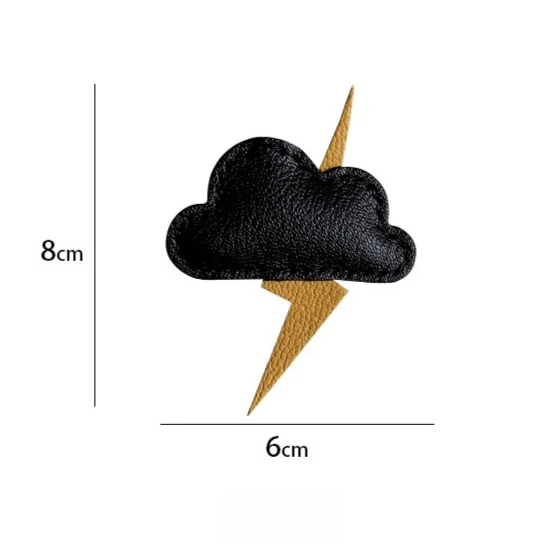 الإبداعية Thundercloud البرق حقيبة قلادة ، نقية اليدوية جلد طبيعي المفاتيح ، حقيبة جلد الغنم الفرنسي قلادة قلادة هاتف