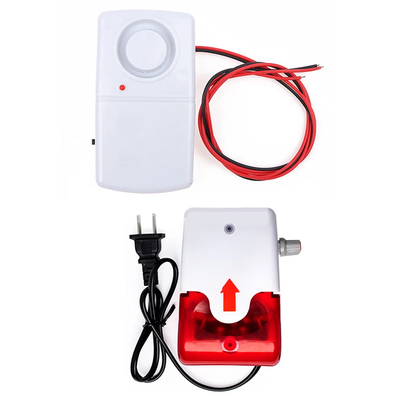 Automatic 220V/380V Power Failure Alarm White 110db LED Power Cut Failure Outage Automatic Alarm Waring Siren Indicator