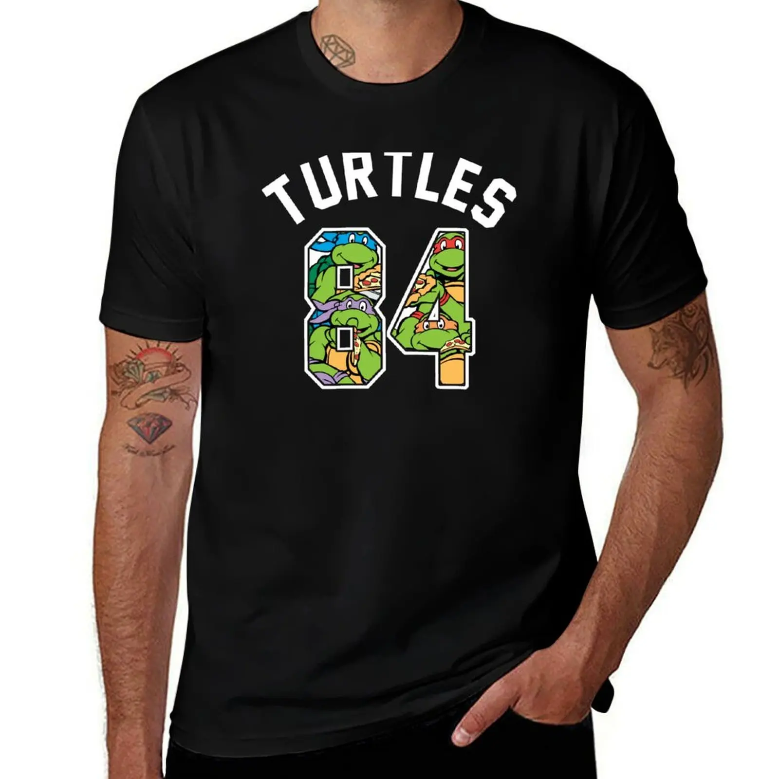 

Teenage Mutant Ninja Turtles 84' Group Collage T-Shirt customs luxury clothing labubu summer clothes t shirts men