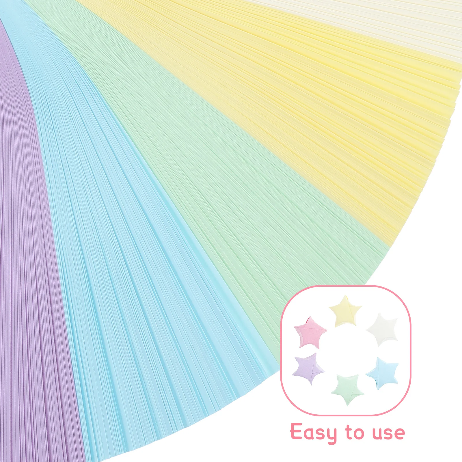 540 قطعة شرائط ورق على شكل نجمة أوريغامي باستيل ملون محكم ورق نجمة محظوظة للمنزل والمدرسة لتزيين الحرف اليدوية