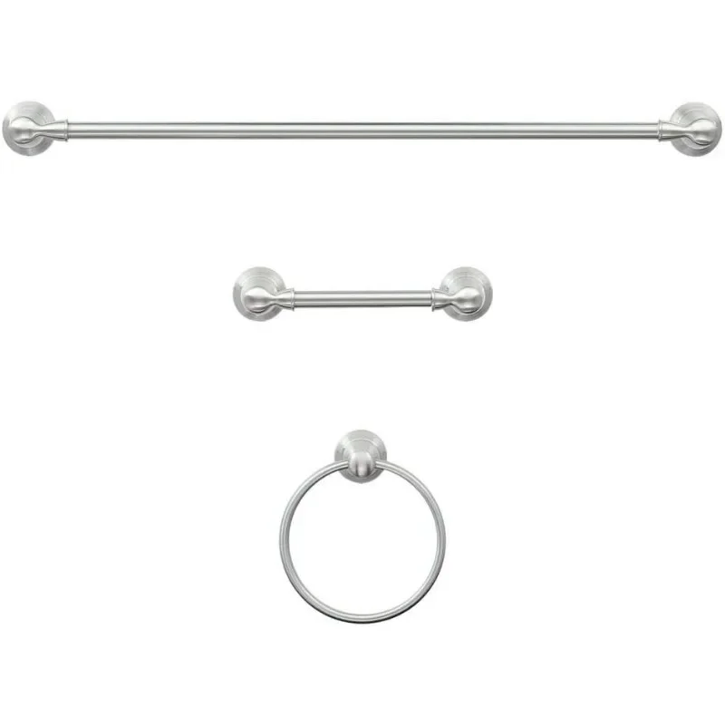 3-Piece Bath Accessory Kit in Brushed Nickel