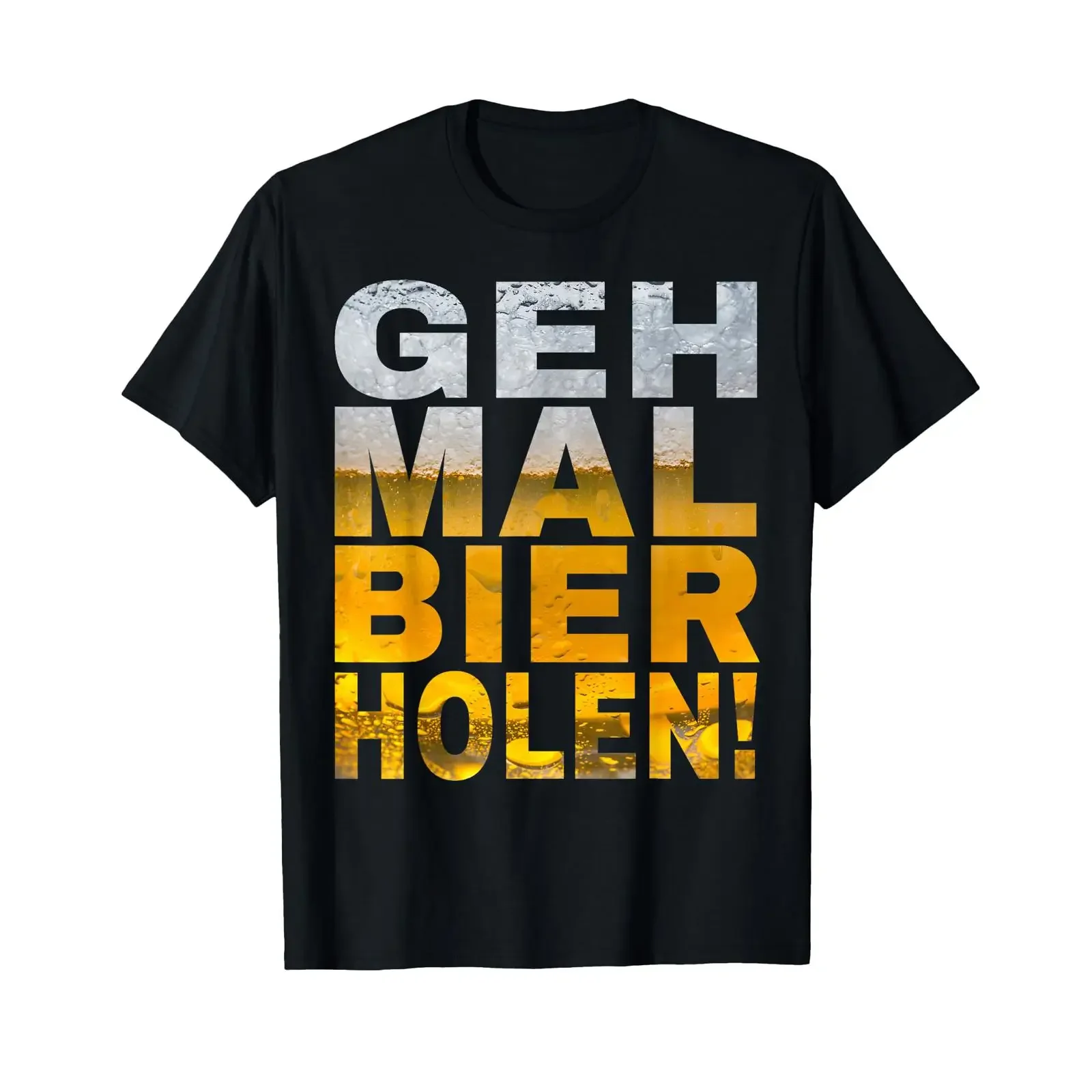 Geh mal Bier holen Spruch Malle T shirt vintage Washed Soft streetwear Top For Everyday Wear Stretched designer clothes fashion