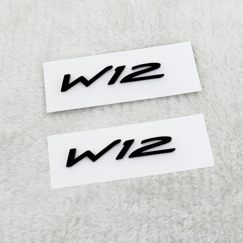 

Car W12 Logo Trunk Fender Body Badge Emblem Decals Sticker For Bentley Continental GT Flying Spur Bentayga Mulsanne Parts