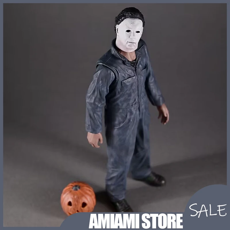 

20cm Michael Myers Poseable Figure Halloween Movie Statue with Movable Arms Horror Character Model Collectible Gifts Toy Kid