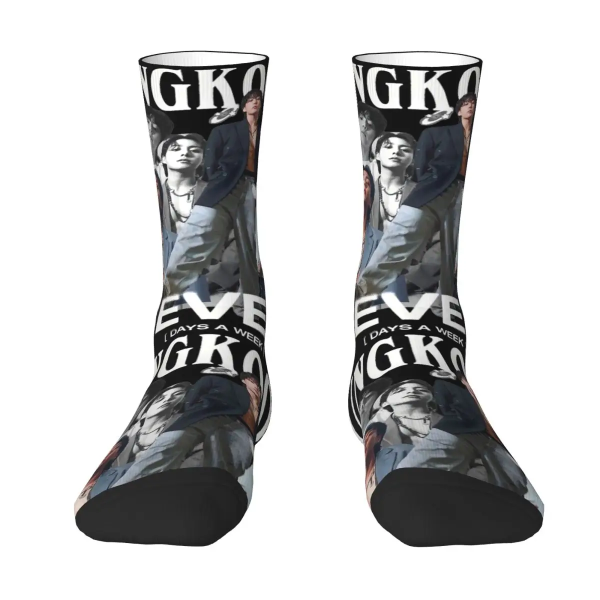 J-Jungkooks Socks kpop Gothic Stockings Autumn Non Slip Adults Men Socks Medium Soft Graphic Cycling Socks