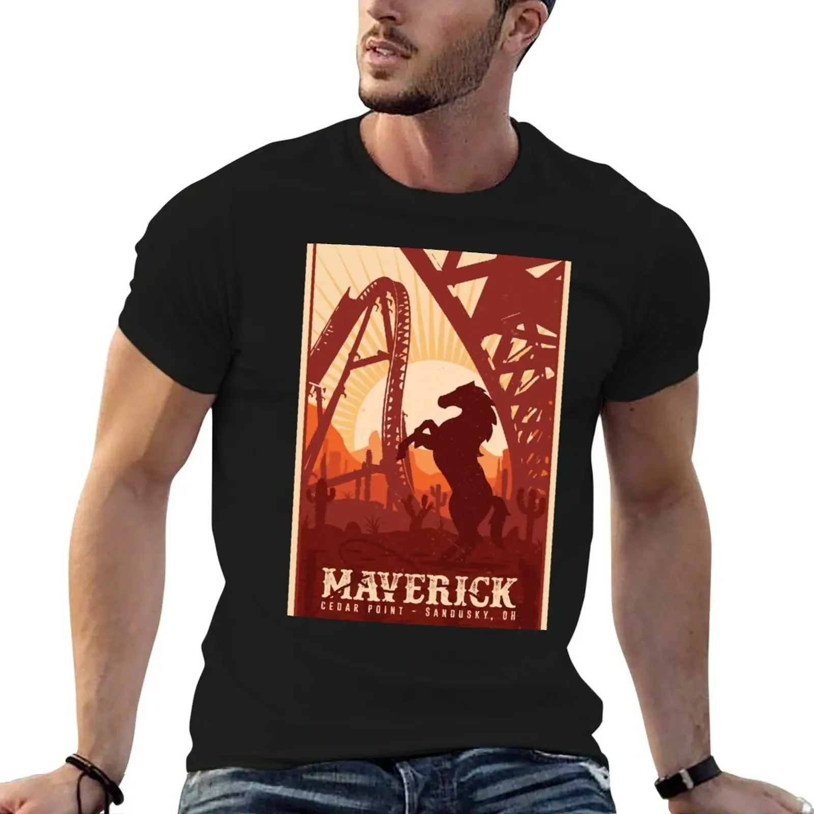 

Roller Coaster Poster 2 T-Shirt shirts graphic tee heavyweights t shirts for men
