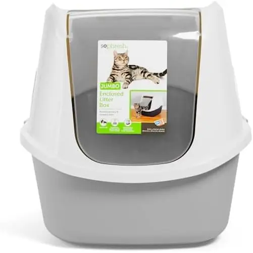 

Кошачий туалет Petco Jumbo Enclosed, серый, 23.4" Д x 19.3" Ш x 18.5" В