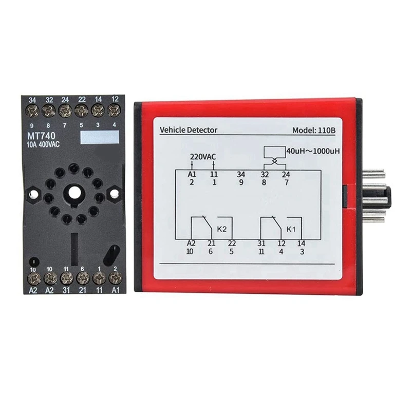 3X 110B Vehicle Detector AC220V Single Channel Inductive Vehicle Loop Detector For Car Parking Lot Access Control