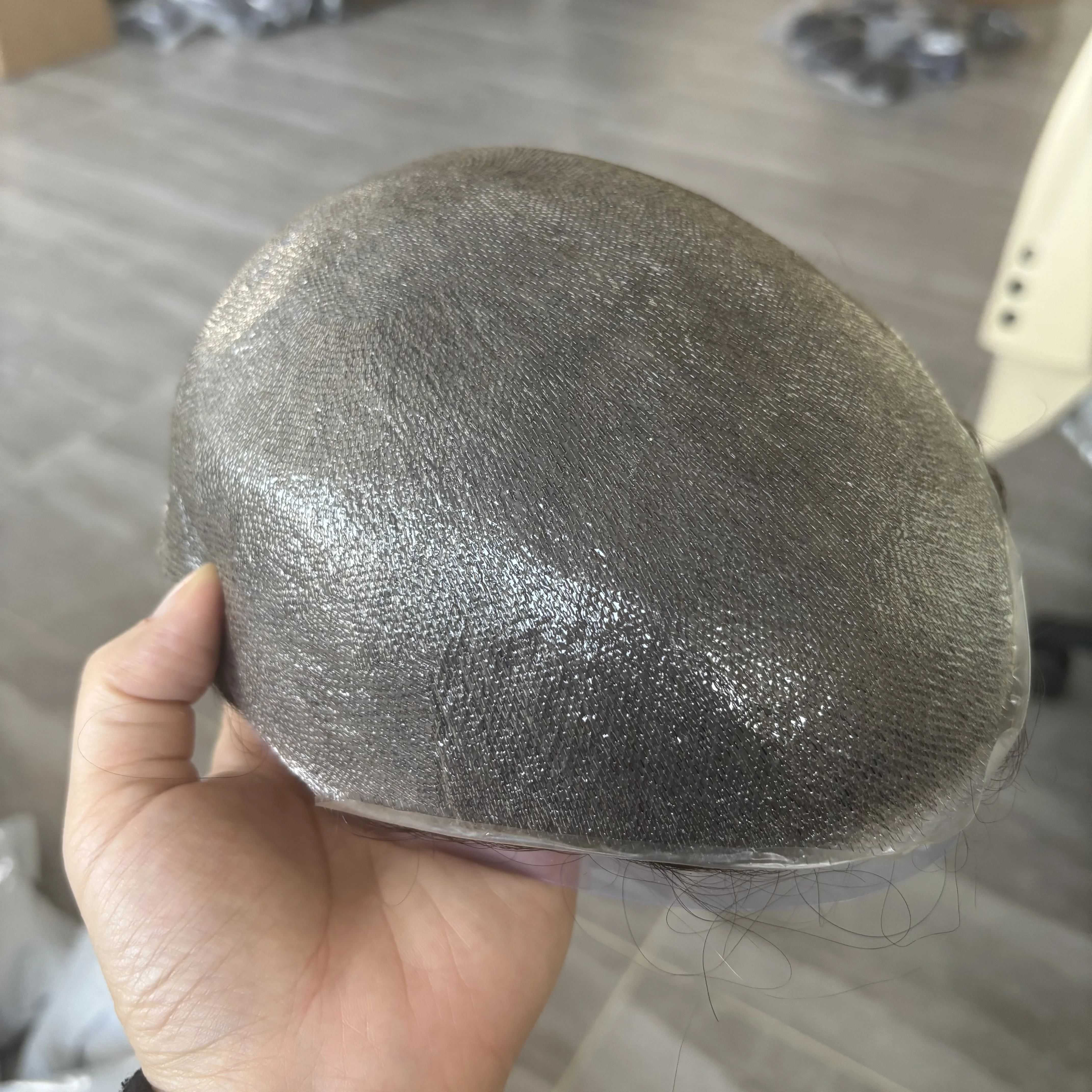 22R شقراء 30 مللي متر متموجة سوبر خط الشعر الطبيعي رقيقة الجلد 0.02 مللي متر-0.03 مللي متر قاعدة الرجال الشعر المستعار مريحة غير قابلة للاكتشاف 90 الكثافة شعر مستعار رجل #5