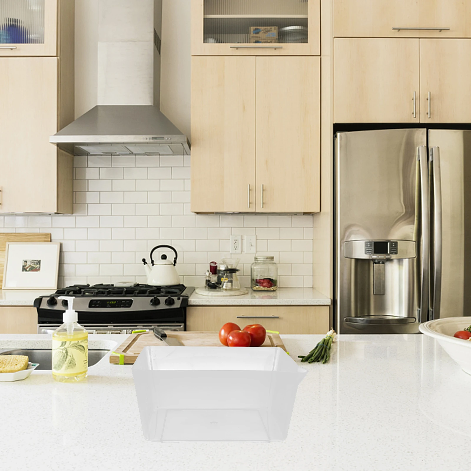 2pcs Acrylic Weighing Tray Transparent Scale Tray Rack Electronic Scale Bowl Food Measurement Lab Pan Kitchen Tool